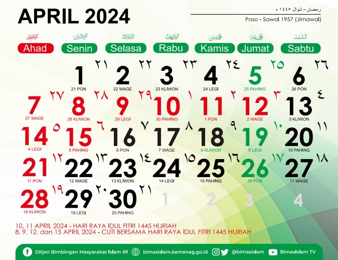 Kalender Hijriah Terbaru 2024, Kapan Puasa dan Idul Fitri