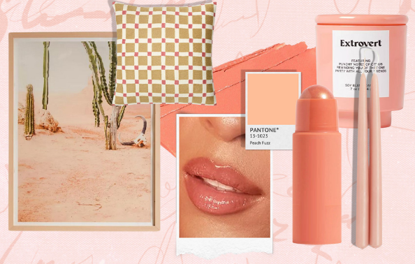 Lip Tint Warna Peach Glossy Sesuai Pantone Color of The Year 2024