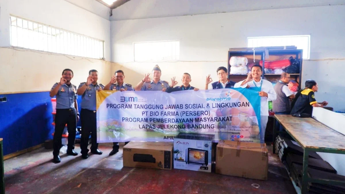 Bio Farma saat memberikan bantuan untuk Lembaga Pemasyarakatan (LAPAS) Narkotika Kelas IIA Jelekong Bandung